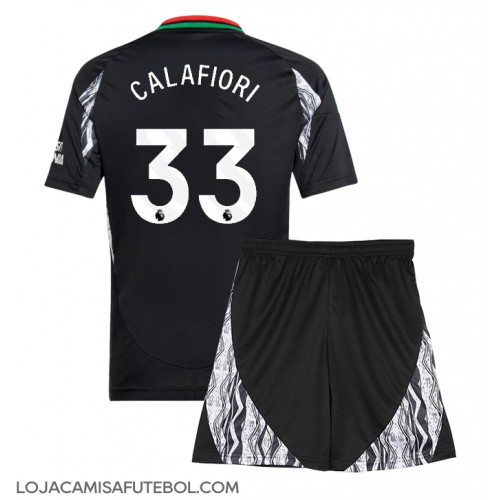 Camisa de Futebol Arsenal Riccardo Calafiori #33 Equipamento Secundário Infantil 2024-25 Manga Curta (+ Calças curtas)